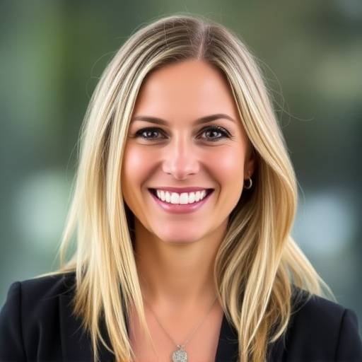 Portrait de Sophie Martin, Directrice des Opérations, souriante et portant un blazer noir.